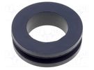 Grommet; Ømount.hole: 18mm; Øhole: 14mm; rubber; black FIX&FASTEN
