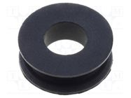 Grommet; Ømount.hole: 8.5mm; Øhole: 5mm; rubber; black FIX&FASTEN