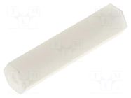 Screwed spacer sleeve; hexagonal; polyamide; M2; L: 20mm FIX&FASTEN