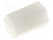 Screwed spacer sleeve; hexagonal; polyamide; M2; L: 7mm FIX&FASTEN