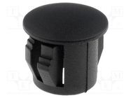 Stopper; polyamide; Wall thick: 3.3mm; H: 10.1mm; black FIX&FASTEN