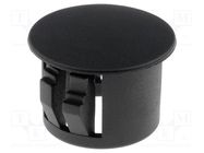 Stopper; polyamide; Wall thick: 3.3mm; H: 10.1mm; black FIX&FASTEN