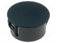 Stopper; H: 10.6mm; Flange dia: 18.7mm; Wall thick: 3.3mm; black FIX&FASTEN