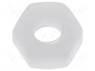 Nut; hexagonal; M3; polyamide; H: 2.7mm; 5.5mm FIX&FASTEN
