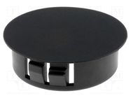 Stopper; polyamide; Wall thick: 3.3mm; H: 11.3mm; black FIX&FASTEN