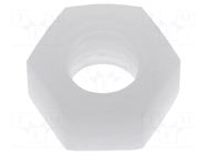 Nut; hexagonal; M5; polyamide; H: 4.4mm; 8mm FIX&FASTEN