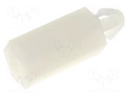 PCB distance; polyamide; L: 11mm; natural; Spanner: 5.5mm FIX&FASTEN