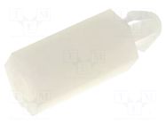 PCB distance; polyamide; L: 11mm; natural; Spanner: 5.5mm FIX&FASTEN