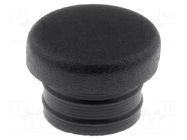 Stopper; H: 5.7mm; black; elastomer thermoplastic TPE; Dim: Ø8mm FIX&FASTEN