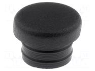 Stopper; H: 5.7mm; black; elastomer thermoplastic TPE; Dim: Ø8mm FIX&FASTEN