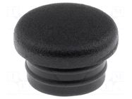 Stopper; H: 5.7mm; black; elastomer thermoplastic TPE; Dim: Ø9mm FIX&FASTEN