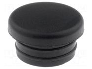 Stopper; H: 5.7mm; black; elastomer thermoplastic TPE; Dim: Ø10mm FIX&FASTEN