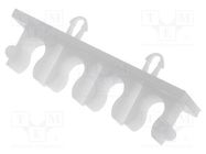 Holder; polyamide; natural; Cable P-clips; Number of slots: 4 FIX&FASTEN