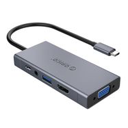 Adapter Hub Orico 5-in-1, HDMI 4K + USB 3.0 + VGA + AUX + USB-C PD 60W, Orico