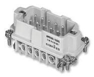 INSERT, MALE, SCREW, 500V, 10+PE
