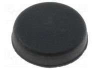 Self-adhesive foot; black; rubber; A: 10.8mm; B: 10.2mm; C: 3mm FIX&FASTEN