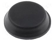 Self-adhesive foot; black; rubber; A: 12.7mm; B: 11.5mm; C: 3.8mm FIX&FASTEN