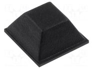 Self-adhesive foot; black; rubber; A: 12.7mm; B: 7mm; C: 6mm FIX&FASTEN