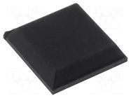 Self-adhesive foot; black; rubber; A: 10.5mm; B: 8.6mm; C: 2.5mm FIX&FASTEN