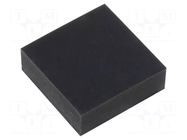 Self-adhesive foot; black; rubber; Y: 10mm; X: 10mm; Z: 3.5mm FIX&FASTEN