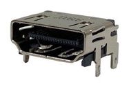 HDMI CONN, TYPE A, R/A RCPT, 19POS