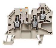 DIN RAIL TERMINAL BLOCK, 3POS, 10AWG