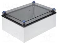 Enclosure: multipurpose; X: 300mm; Y: 400mm; Z: 170mm; QUICK; grey FIBOX