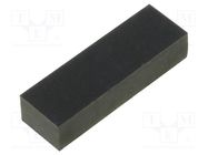 Self-adhesive foot; H: 3.6mm; black; rubber; W: 16mm; L: 5mm FIX&FASTEN