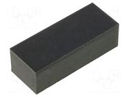 Self-adhesive foot; H: 6mm; black; rubber; W: 19mm; L: 7.7mm FIX&FASTEN