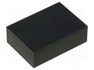 Self-adhesive foot; H: 6.5mm; black; rubber; W: 20mm; L: 14mm FIX&FASTEN