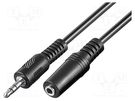 Cable; Jack 3.5mm socket,Jack 3.5mm plug; 3m Goobay