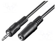 Cable; Jack 3.5mm 3pin plug,Jack 3.5mm socket; 5m GOOBAY
