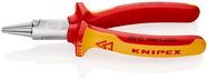 KNIPEX 22 06 160 Round Nose Pliers insulated with multi-component grips, VDE-tested chrome-plated 160 mm