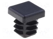 Stopper; for profiles; Body: black; H: 15.5mm; LDPE; L: 15mm FIX&FASTEN
