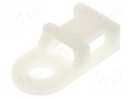 Holder; screw; polyamide; natural; Tie width: 4.95mm; Ht: 4.95mm FIX&FASTEN