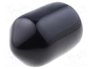 Cap; Body: black; Øint: 6mm; Mat: PVC Soft; L: 8mm; Wall thick: 1mm FIX&FASTEN