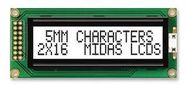 DISPLAY, ALPHANUMERIC, 16X2, WHITE