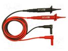 Test leads; Urated: 1kVDC; Inom: 500mA; Len: 1.5m; red and black CLIFF
