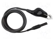 Ground/earth cable; 48VDC; 1A; banana plug 4mm,crocodile clip CLIFF