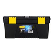 Plastic Tool Box Deli Tools EDL432417, 15'' (yellow), Deli Tools