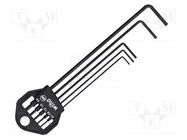 Wrench-set; hex key; Chrom-vanadium steel,hardened steel; 5pcs. WIHA