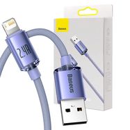 Baseus Crystal Shine cable USB to Lightning, 2.4A, 2m (purple), Baseus