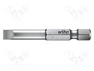 Screwdriver bit; slot; 2.5x0.4mm; 1/4"; Overall len: 70mm WIHA