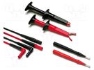 Test leads; Wire insul.mat: silicone; red and black FLUKE