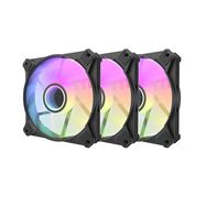 Computer fan set Darkflash INF8 ARGB, 3in1 120x120 (black), Darkflash