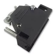 D SUB BACKSHELL, 180DEG, SIZE DE, ABS