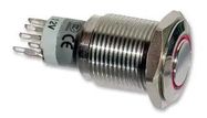 SWITCH, PUSHBUTTON, DPDT-2CO, 3A, 250V