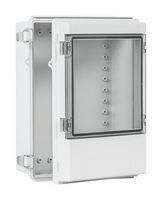 ENCLOSURE W/ COVER WINDOW, ABS, GRY/CLR