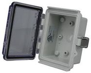 ENCLOSURE, MULTIPURPOSE, PC, GREY/CLEAR