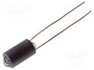 Inductor: ferrite; Number of coil turns: 2; Imp.@ 25MHz: 410Ω FERROCORE